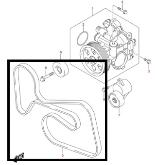 CUREA TRAPEZOIDALA POMPA LICHID DE RACIRE GRAND VITARA