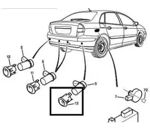 SUPORT DE FIX SENSOR ASISTARE LA PARCARE C5 în Moldova