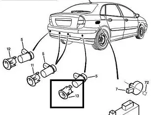 SUPORT DE FIX SENSOR ASISTARE LA PARCARE C5 în Moldova