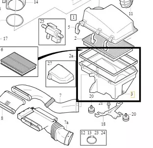 Корпус Возд. Ф-ра Нижн. S60/S80/V70/XC70 в Молдове