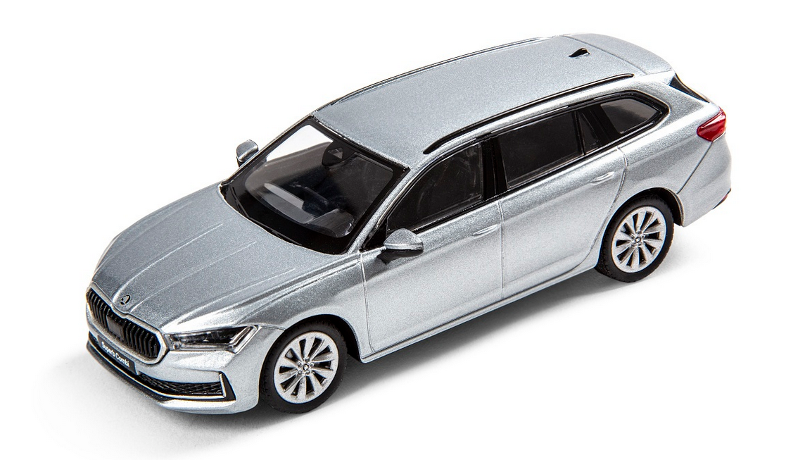 Модель металлическая SKODA SUPERB 1:43 Pebble Silver
