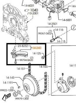 SITA RECEPTOR POMPA DE ULEI MOTOR MAZDA RX-8